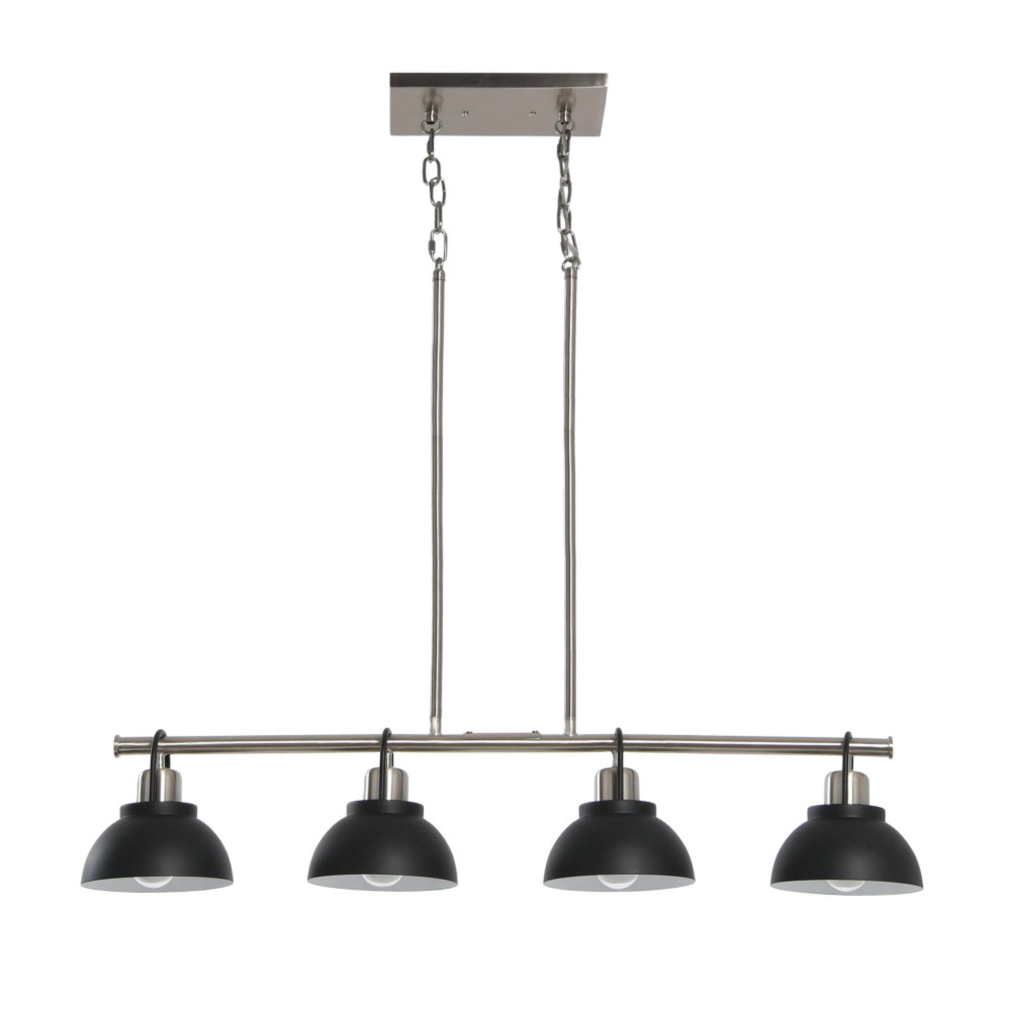 Hello Honey® Robert Stevenson Lighting Walsh Metal 4-Light Linear Chandelier with Shades